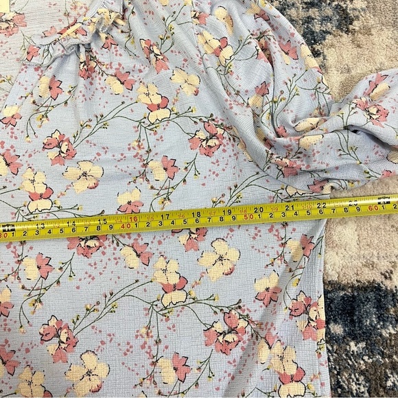 2/$25 MELLODAY Floral Lavender Purple Business Casual Feminine Pretty Blouse L - Picture 11 of 11